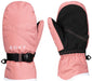 Roxy Junior's Jetty Solid Mittens - Mittens are solid black with a white trim and have a strap closure on the wrist.