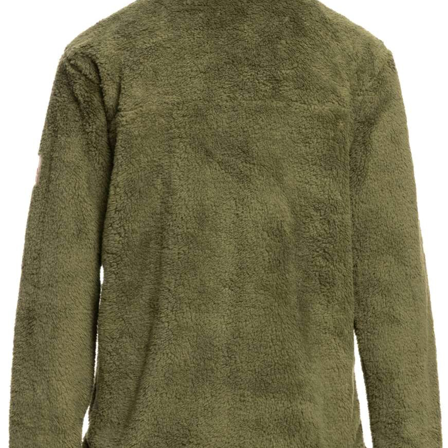 Roxy Women's Alabama Full Zip Jacket 2023 - A green jacket with a zippered front and two pockets on either side, featuring a subtle pattern of small white dots.