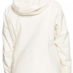 Roxy Women's Andie Insulated Jacket 2023 - A cream-colored jacket with a hood and zippered pockets.