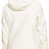 Roxy Women's Andie Insulated Jacket 2023 - A cream-colored jacket with a hood and zippered pockets.