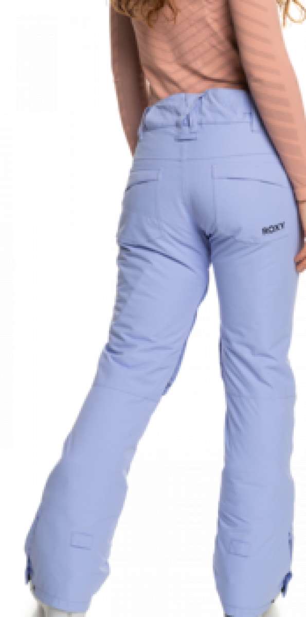 Roxy Women's Backyard Insulated Pant 2023 - Light blue snow pants with a small black logo on the left rear pocket.