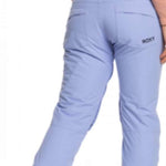 Roxy Women's Backyard Insulated Pant 2023 - Light blue snow pants with a small black logo on the left rear pocket.