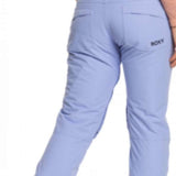 Roxy Women's Backyard Insulated Pant 2023 - Light blue snow pants with a small black logo on the left rear pocket.