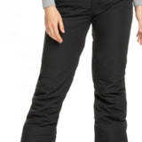 Roxy Women's Backyard Insulated Pant 2023 - Black snow pants with a subtle white stripe on the side of one leg.