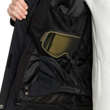 Roxy Women's Billie Insulated Jacket 2024 - A black insulated jacket with a zippered chest pocket and two zippered side pockets.