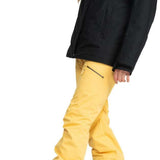 Roxy Women's Billie Insulated Jacket - A black jacket with a hood, worn by a model posing in front of a gray background.