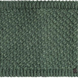 Roxy Women's Blizzard Collar 2024 - A sage green, chunky-knit, cowl-style neck warmer with a ribbed edge and small logo tag on the bottom right corner.