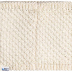 Roxy Women's Blizzard Collar 2024 - A cream-colored knit collar with a subtle diamond pattern and ribbed edges.