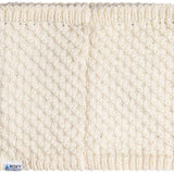Roxy Women's Blizzard Collar 2024 - A cream-colored knit collar with a subtle diamond pattern and ribbed edges.