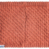 Roxy Women's Blizzard Collar 2024 - A soft pink knit collar with a subtle sheen and ribbed edges.