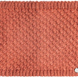 Roxy Women's Blizzard Collar - A coral-colored knit collar with a subtle diamond pattern and ribbed edges.