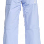 Roxy Women's Chloe Kim Insulated Pant 2023 - Light blue snow pants with a subtle pattern of darker blue stripes on the side seams and pockets.