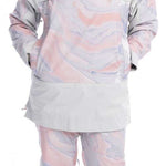 Roxy Women's Chloe Kim Insulated Pant 2023 - A light blue snow pant with a subtle white pattern and a black waistband.