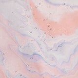 Roxy Women's Chloe Kim Overhead Jacket 2023 - A light blue jacket with a white snowflake pattern and black accents on the hood, collar, and zipper.