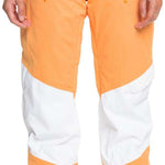 Roxy Women's Chloe Kim Woodrose Pant 2024 - A pair of women's snow pants in a woodrose color with a subtle pattern on the side pockets.