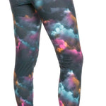 Roxy Women's Daybreak Base Layer Bottoms 2022 - Black base layer bottoms with a subtle pink and blue tie-dye pattern.