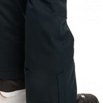 Roxy Women's Diversion Insulated Pant 2023 - Black snow pants with a subtle white logo on the left leg, featuring a zippered pocket and a sleek design.