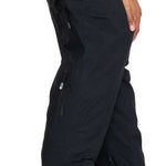 Roxy Women's Gore Stretch Prism Bib Pants 2024 - Black bib pants with a subtle geometric pattern on the side of the leg.