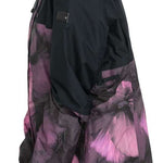 Roxy Women's GORE-TEX Glade Insulated Jacket 2024 - A black jacket with a purple and white logo on the left chest, featuring a hood and zippered pockets.