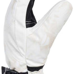 Roxy Women's Jetty Gloves 2024 - A pair of white gloves with black accents and a black strap on the wrist.