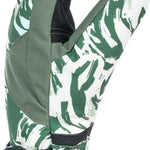 Roxy Women's Jetty Gloves 2024 - A pair of gloves with a green and white abstract pattern on a light gray background.
