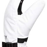 Roxy Women's Jetty Solid Gloves 2024 - A pair of white gloves with black accents on the cuffs and a solid color design.