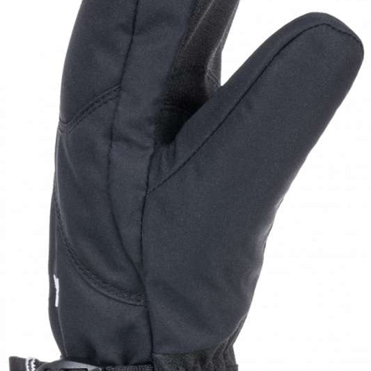 Roxy Women's Jetty Solid Mitten - Mittens are solid black with a white logo on the cuff.