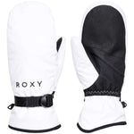 Roxy Women's Jetty Solid Mittens - A pair of mittens with a solid-colored design, featuring a black color scheme and a strap closure on the wrist.