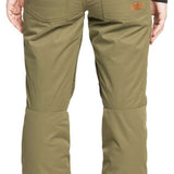Roxy Women's Nadia Insulated Pants 2022 - Olive green pants with a zippered pocket on the back right side.