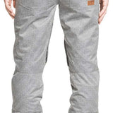 Roxy Women's Nadia Insulated Pants 2022 - Light gray snow pants with a textured pattern and zippered pocket on the back.