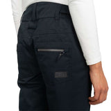 Roxy Women's Nadia Insulated Pants 2024 - Black insulated ski pants with a quilted pattern on the upper thigh area.