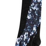 Roxy Women's Paloma Sock 2023 - A pair of black ankle socks with a subtle white and blue pattern.