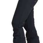 Roxy Women's Rising High Pant 2024 - Black snow pants with zippered pockets and adjustable waistband.