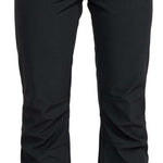 Roxy Women's Rising High Pant 2024 - Black snow pants with zippered pockets and adjustable waistband.