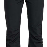 Roxy Women's Rising High Pant 2024 - Black snow pants with zippered pockets and adjustable waistband.