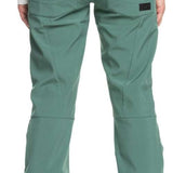 Roxy Women's Rising High Pant 2024 - A pair of women's snow pants with a black waistband and two zippered pockets on the back.