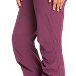 Roxy Women's Rising High Pants 2022 - Solid black pants with zippered pockets and a high waistband.