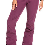 Roxy Women's Rising High Pants 2022 - Solid black pants with zippered pockets and a high waistline.