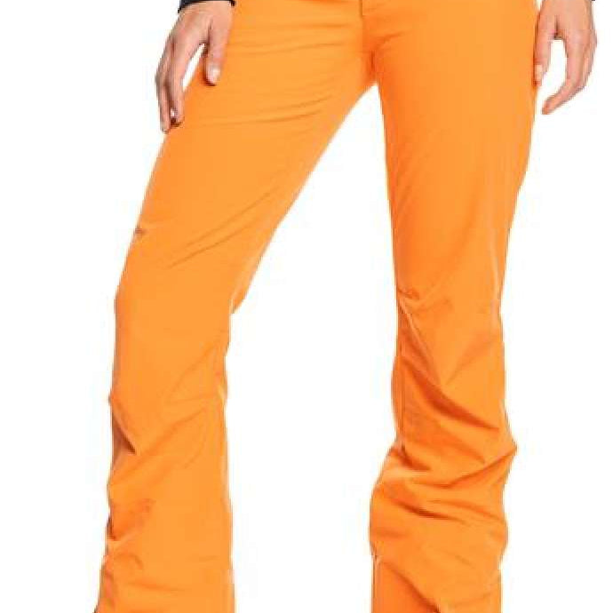 Roxy Women's Rising High Pants 2022 - Solid black pants with a high waist and zippered pockets on both sides.