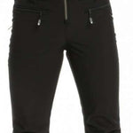 Roxy Women's Summit Bib Shell Pant 2023 - Black bib shell pants with a zipper down the front and two zippered pockets on the side.