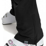 Roxy Women's Summit Bib Shell Pant 2023 - Black snow pants with a zippered pocket on the side of the leg.