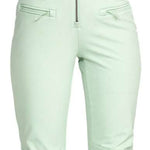 Roxy Women's Summit Bib Shell Pants 2024 - Light-colored bib shell pants with a zippered front and adjustable straps.