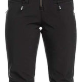 Roxy Women's Summit Bib Shell Pants 2024 - Black bib shell pants with a zippered fly and adjustable straps.