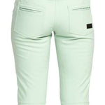 Roxy Women's Summit Bib Shell Pants 2024 - Light-colored bib shell pants with a black logo on the left leg and adjustable straps at the waist.