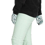 Roxy Women's Summit Bib Shell Pants 2024 - Black bib shell pants with white logo on left thigh.
