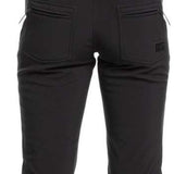 Roxy Women's Summit Bib Shell Pants 2024 - Black bib shell pants with a subtle snowflake pattern on the side of the leg.