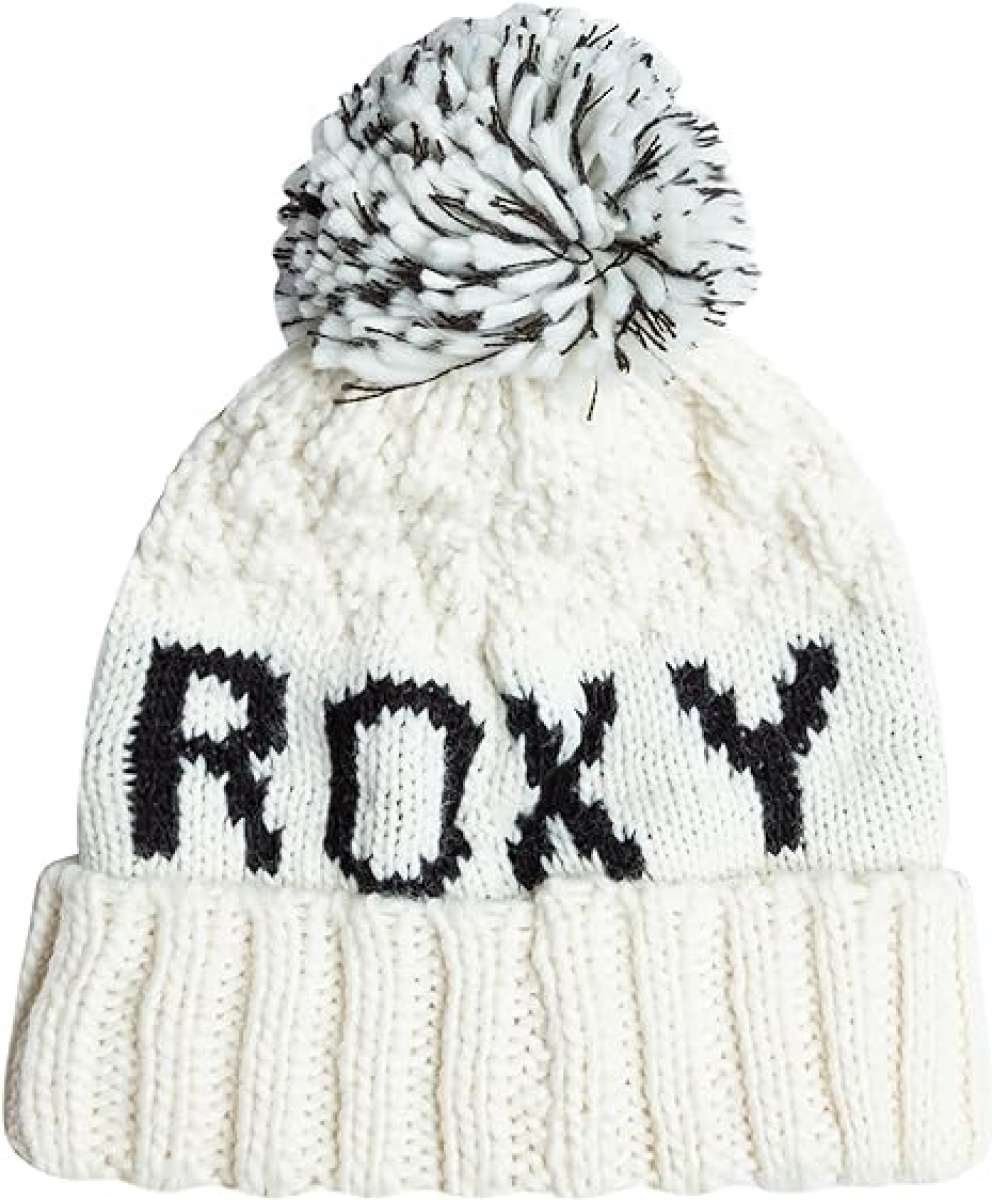 Roxy Women's Tonic Beanie 2024 - A white beanie with black lettering that reads "ROXY" on the front.