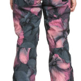 Roxy Women's Nadia Print Insulated Pant - A pair of insulated ski pants with a pink and black floral print design.