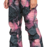 Roxy Women's Nadia Print Insulated Pant - A pair of women's insulated snow pants with a pink and black abstract floral print.