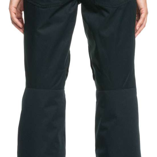 Roxy Women's Nadia Insulated Pants Short - Black pants with a zippered pocket on the back right side and quilted detailing on the waistband.